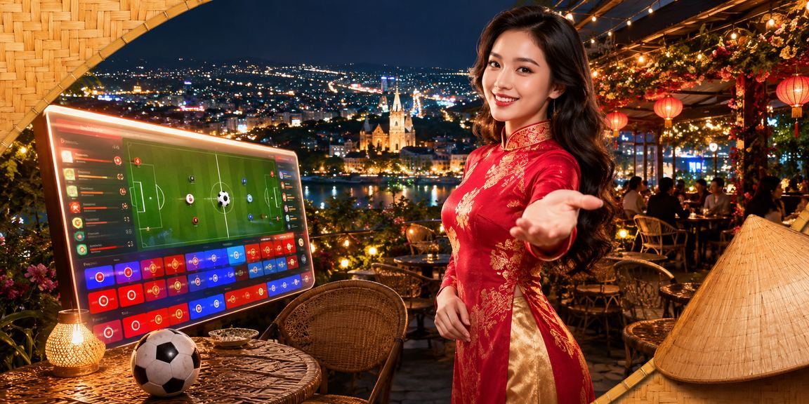 Người dùng Đà Lạt tham khảo kèo cá cược bóng đá với nón lá truyền thống